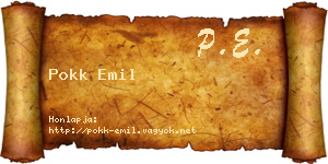 Pokk Emil névjegykártya